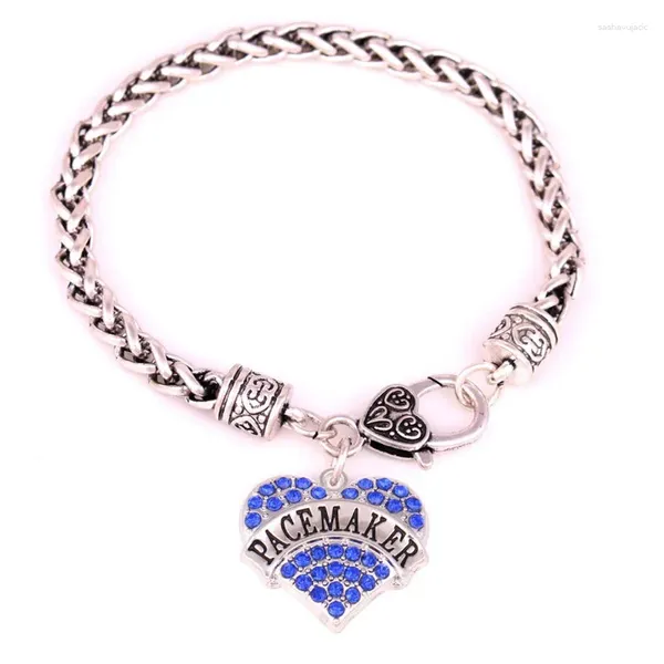 Charm Armbänder Armband für Frauen Männer Herzform Kristalle Schrittmacher geschriebener Persönlichkeit Anhänger drei Arten Länge Kettenabfall