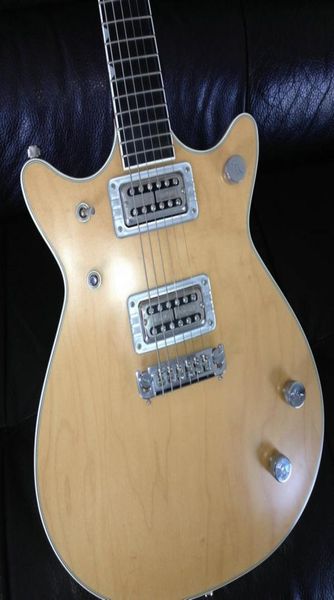 Seltene G6131my Malcolm Young II Tribut Doppelausschnitt massiv Körper Natural E -Gitarre Chrom Tuner Tuner One -Stück Braut 8594562