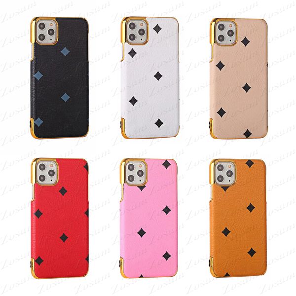 Custodia per cellulare Mashion M per iPhone 15 14 Plus 13 12 Pro Max 11 Leather Back Designer Designer Shock AFROUT ELETTROPLATATO PC PC COPERCHI