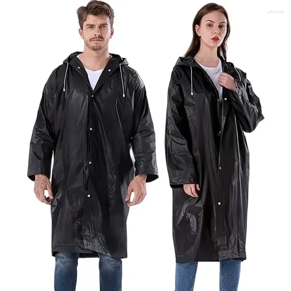 Impermeabili impermeabili per abbigliamento da pioggia essenziale per le donne all'aperto uomini neri unisex imperisex addensato cappotto da pioggia impermeabile per adulti