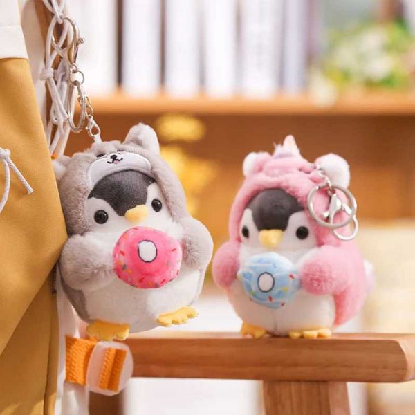 Tornari percorsi di portachiavi simpatici bambola pinguino Tornaria per cartone animato Auto per donne Accessori per sacchetti da donna Creative Plush Q240403