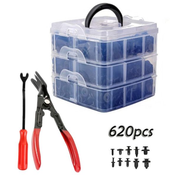 620 PCSBox CLIPS DE FASCENER CARRO MISTANTES AUMANTES DE ANESIDADES DE PORTA 16 Tamanhos Kit de reparo de parafuso de parafuso de carro de carro CLIP DE EXPERNAÇÃO DE EXPERNAÇÃO BUCLE2822130