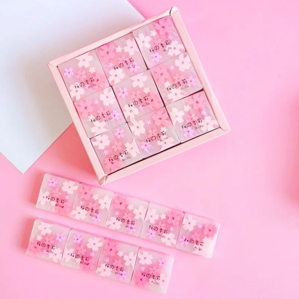 ERASER 40 PCS/MOT KAWAII SAKURA ERASER Симпатичное написание рисование канцелярские товары канцелярских товаров для детей