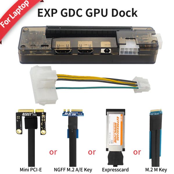 Sender PCIe Exp GDC externer Laptop -Grafikkarten -Dock Mini PCIe Expresscard M.2 A E Key M.2 M Key Interface Grafics Card Adapter