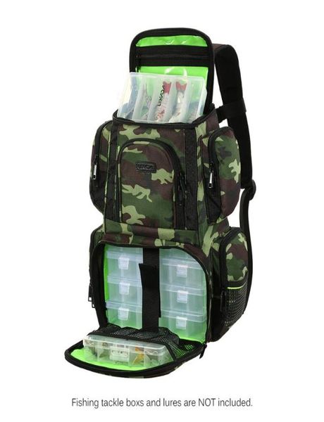 Accessori per la pesca Lixada Tackle Bag Backpack Luces Escuda in esca con 4 scatole75522521