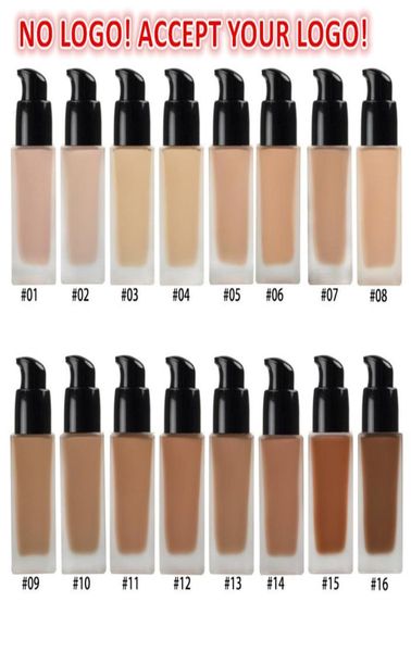 Keine Markengesichtsbasen Customized Liquid Foundation Creme Vollbedeckung Concealer Ölregelung leicht zu tragen weiches Gesichtsmake -up6809958