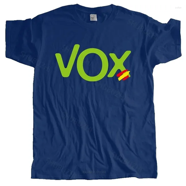 Magliette da uomo Maglietta da uomo Summer Maglietta Black-Shirt-Roly Logo Vox Spagna EST Fashi