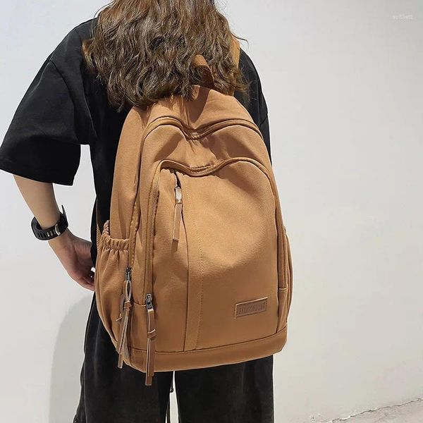 Rucksack Joypessie Mode Frauen Leinwand Leisure Mochila Liebhaber Reisen Tasche Teenie Bookbag für Mädchen Jungen High School Rucksack Solid