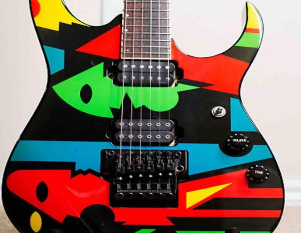 Shop Custom JPM100 P1 JOHNPETRUCCI Signature Electric Guitar Floyd Rose Tremolo Tailpiet Blocking dado senza pickup Rings BLA5918669