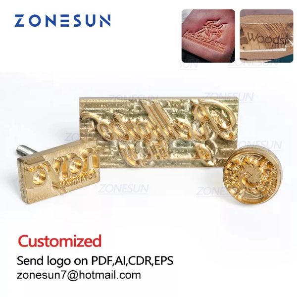 Zones Craftun Stamp personalizzato Logo in pelle Stamping in goffa in acciaio inossidabile carta in legno in legno in legno con carta in ottone in ottone motto