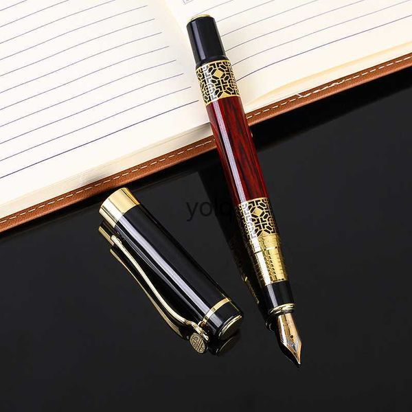 Penne Fountain Nuova Creative Wood Grain Pen Reput Office Business Student Calligraphy Posture Positive Posture H240423