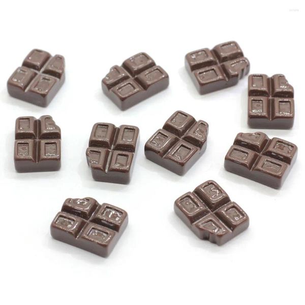 Fiori decorativi 50/100pcss Sweet Chocolate Black Resin Bead Flatback Charms per adesivi fai -da -te artigiani decoro Pretty Crafts