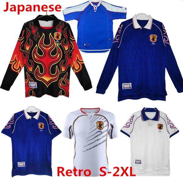 1998 2000 2006 Japão Retro Nakata Soccer Jerseys Soma Akita Okano Kawaguchi Camisa de futebol em casa Kazu Hattori goleiro de mangas compridas uniformes