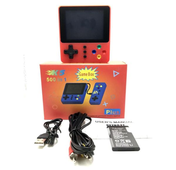 K5 Retro TV -Videospielkonsole tragbare Mini -Handheld -Taschen -Spielbox 500 in 1 Arcade FC Sup NES Games Player für Kinder Weihnachten 9938221