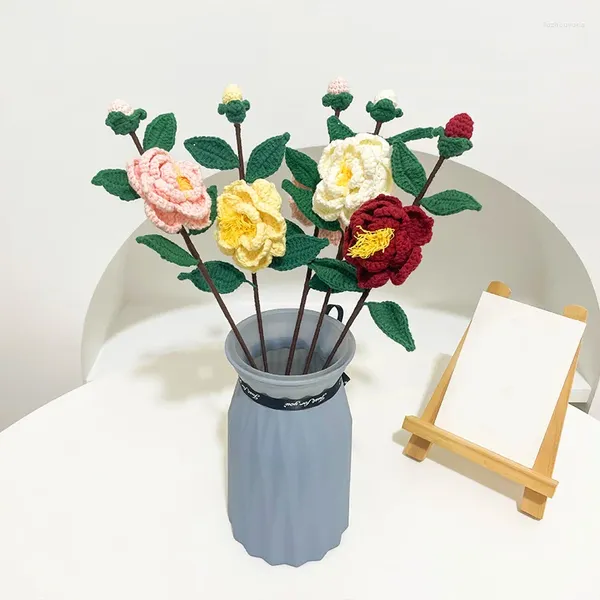 Fiori decorativi Prodotti finiti fatti a mano all'uncinetto Crochet Bouquet Dono fai da te Gift Eterno Flower's Valentine's Day Girlfriend
