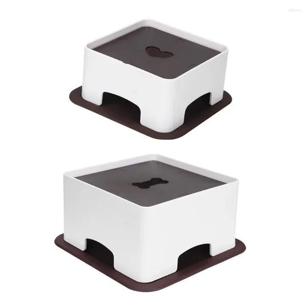 Tigelas de comida portador de cães Stand Stand Durable Pet Dining Tabel Cats Alimentando animais de estimação de plástico ajustável para gato