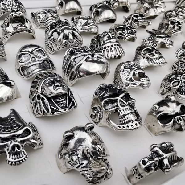 Alloy Ghost - Mix anel atmosférico de Skull Ring, best -seller 231218