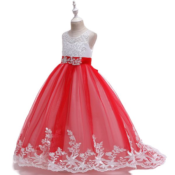 Abiti da concorso per la ragazza di gioiello bianco rosso blu viola rosa viola brillante Abiti da concorso per ragazze abiti da ragazza vestiti ragazze ogni giorno gonne per bambini 'indossare sz 2-10 d406233