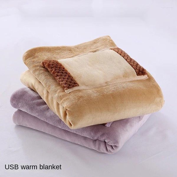 Cobertores USB corpo quente inverno inverno aquecimento elétrico aquecimento constante Temperatura constante 5V Dormitório lavável Seguro de baixa tensão