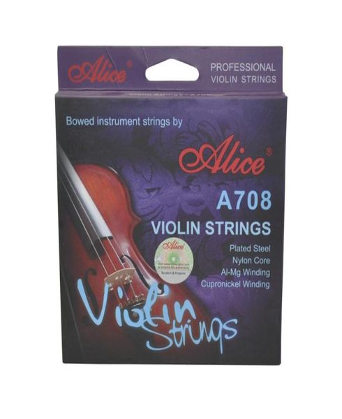 Alice Violin Strings Aço Nylon Core Alumínio Alumínio Ferida de Prata 4418 A7088996523