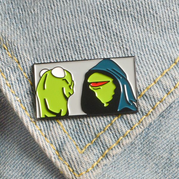 Niedliche Frosch -Emaille -Pins kundenspezifische Großhandel Cartoon Grüne Tierbroschen für Frauen Rucksäcke Klamte Anstecknadel Abzeichen Schmuck Geschenk