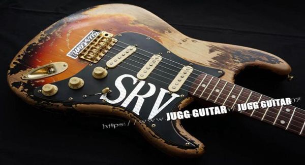 Nadir Relic Stevie Ray Vaughan 3 Ton Sunburst SRV ST ELEKTRİK GİTAR SOL TUTMA TRUMOLO Köprüsü Alder Vücut Vintage Tuner Altın 1078759