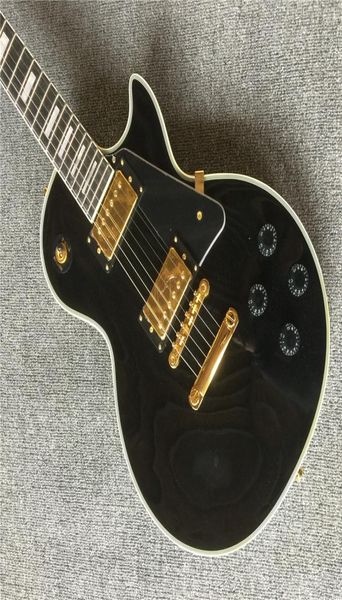 Top Selling Custom Shop Black Beauty E -Gitarre Rosenfingerbrettbindungen Humbucker Pickups Black Guitars Guitarra9706437