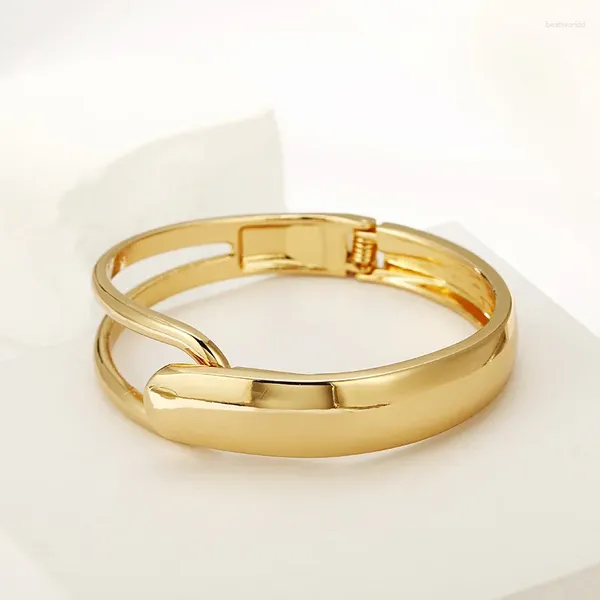 Bangle xialuoke Smooth Hollow Geometric Round открывается для женщин в стиле Европы личностные аксессуары для запястья на запястье