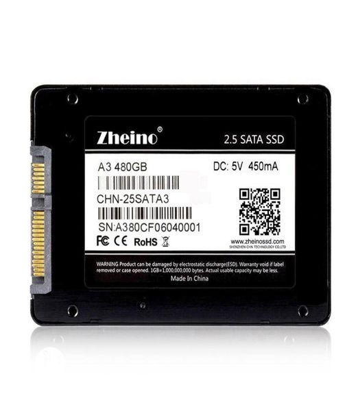 ZHEINO 25 TÜM Dahili Katı Hal Disk SATA3 480GB SSD Metal Kabuk Dizüstü bilgisayar masaüstü PC3228026