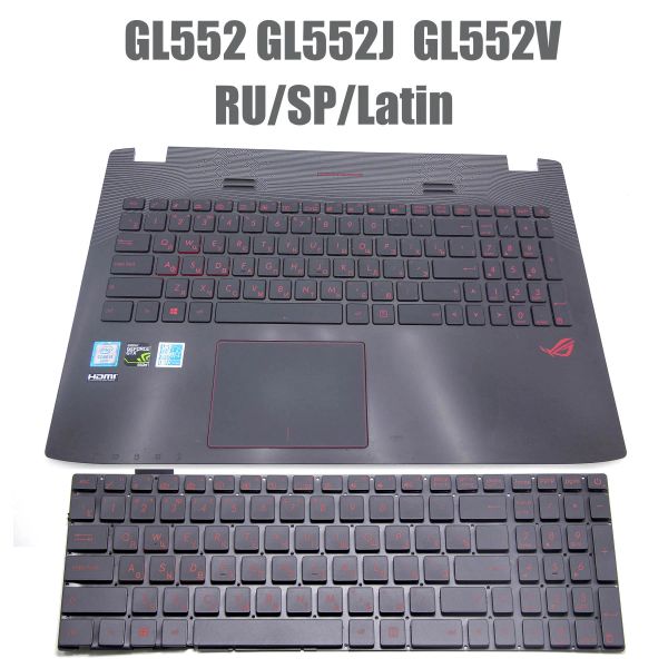 Pads US, русский латинский испанский французский клавиатура для Asus Rog GL552 GL552J GL552JX GL552V GL552VL GL552VW GL552VX с подсветкой