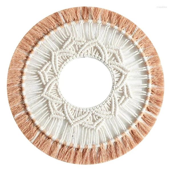 Taquestres jfbl boho decoração de parede de casa feita de tapeçaria redonda para pendentes pendentes para a sala de estar pingente de macram