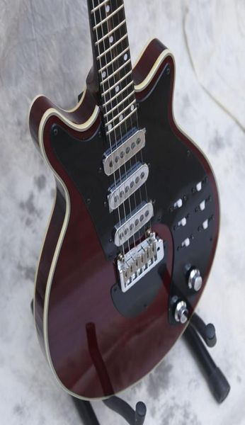 Пользовательская гильдия BM01 Brian May Signature Red Electric Guitar 3 пикапы Burns Model Tremolo Bridge 22 Frets 6 Switch Hrome Addware8291444
