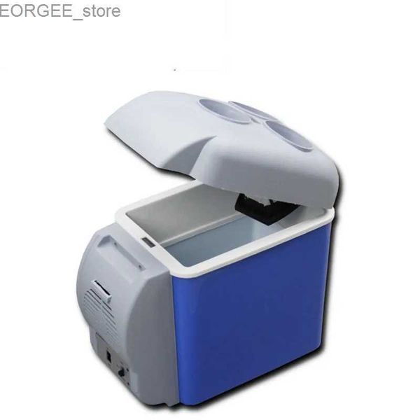 Freezer mini 12v Car Refrigerante 7.5L Carro doméstico com calor Mini Cooler Small Cooler Cooler quente Y240407