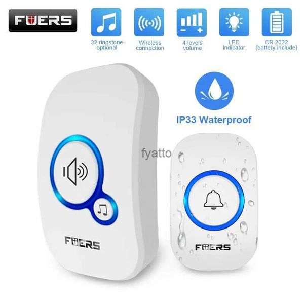 Campanelli Fuers Wireless Wireless Wireless Waterproof Welcome Bell Home Intelligent 32 Canzoni ANVENZA con batteria Adatto per hotel e negozi H240407