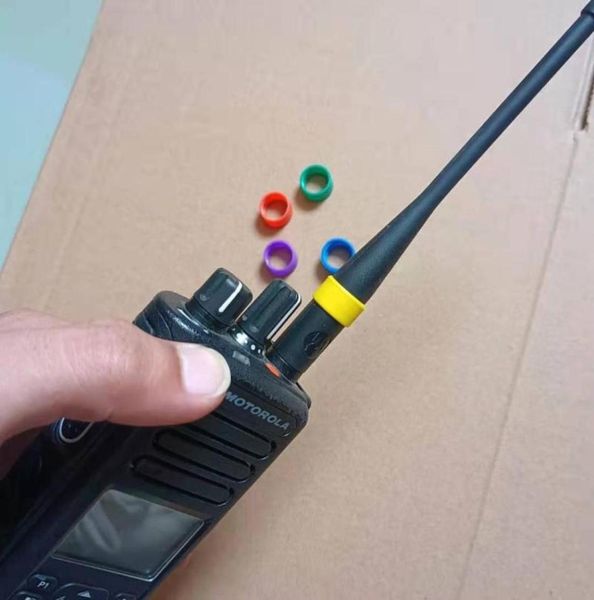 Walkie Talkie 5 cores em uma faixa de identificação de cores do grupo Distinguir anel de antena para Motorola9910625
