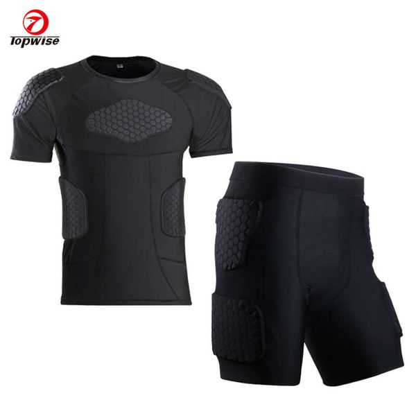 Treinamento anti -Drop Goalkeeper, conjunto de camisa de rugby, proteção contra o ombro de esqui, terno de futebol resistente à colisão, equipamento de proteção esportiva
