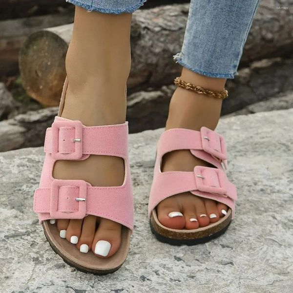 Chinelos de moda plus size sandálias de palmilhas para mulheres plataforma de verão com arco suporta slip-on slip-on slides sapatos