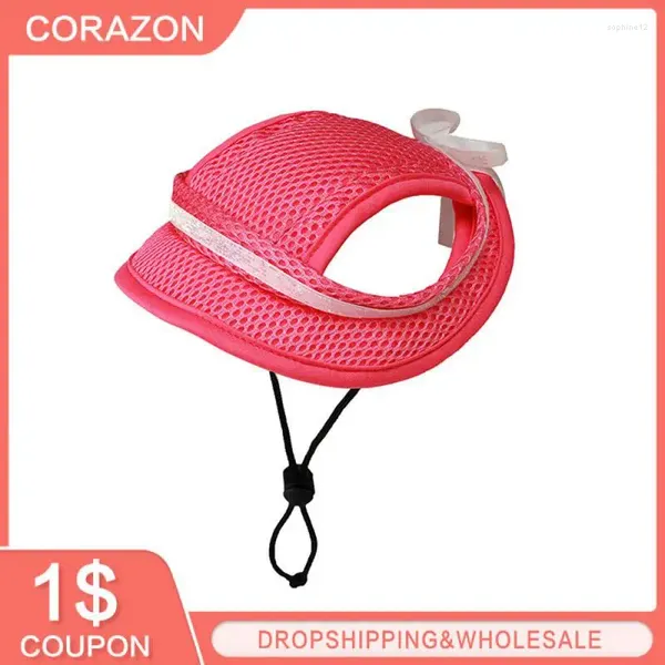 Abbigliamento per cani 1pcs forniture per animali domestici traspiranti per le attrezzatura da arrampicata all'aperto di cappello estivo Sun alla moda monocromatico resistente