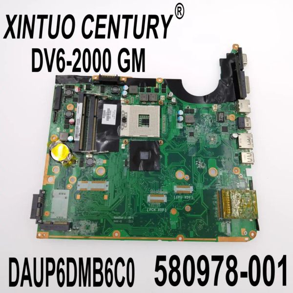 Материнская плата 580978001 580978501 580978601 для HP Pavilion DV6 DV62000 Материнская плата ноутбука DAUP6DMB6C0 HM55 DDR3 100% Тестовая работа