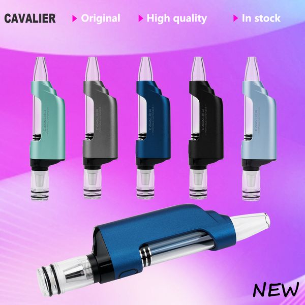 NEU CAVALIER PRO PLUS WAX VAPORIZER GLAS NC Rauchrohr Quarz Spule 510 Fadenstarter Kit Vorheizen Variable Spannung OLED -Anzeige Elektrische DAB Rig Bong Wachs Vapor Pen