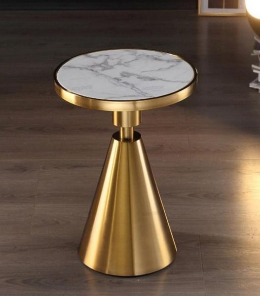 Design contemporâneo Round Gold Gold Aço inoxidável Top Top Bistro Table Tabel de pub Table para El Club Cafe7437418