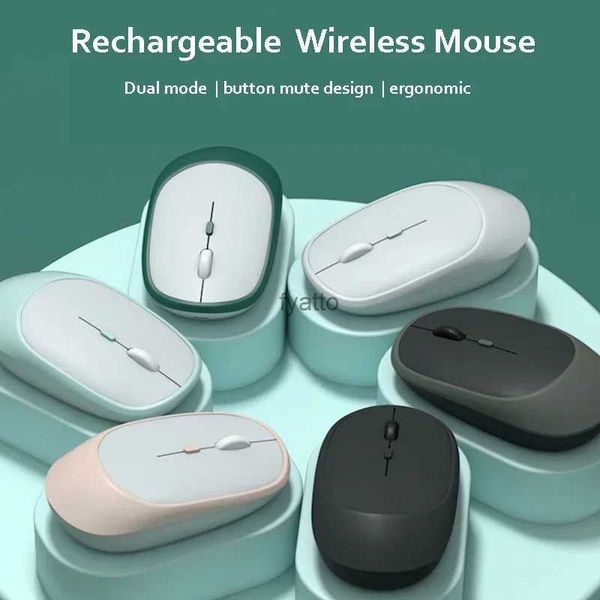 MICE CHARGA sem fio Bluetooth Mouse Compatível com 2.4g USB Adequado para PC Gaming Game Console Office 3 DPI sem fio H240407