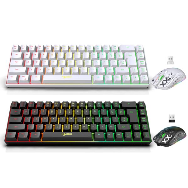 Клавиатуры HXSJ v200 проводная мембрана клавиатура RGB LED BARTLIGHT Gaming Клавиатура 68KEYS Компьютерная клавиатура Геймер для ПК ноутбука игра/офис