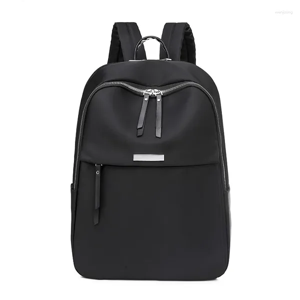 Aufbewahrungstaschen 14 Zoll großer Kapazität Rucksack Laptop -Tasche Herren Frauenschule Stylische einfache Oxford -Stoff -Geschäftsreisen