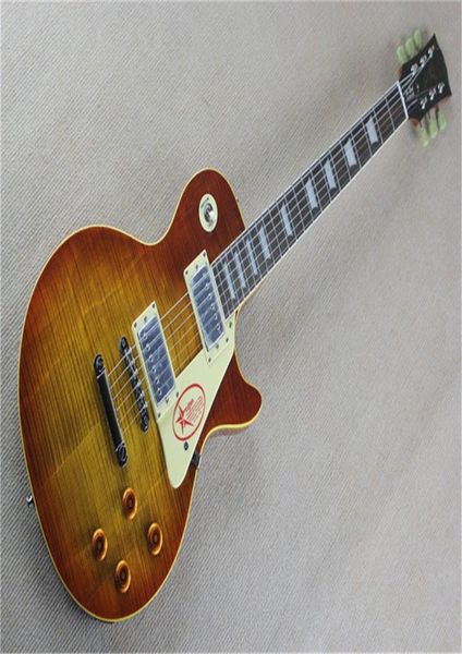 Ganzer Custom Shop 1959 R9 Tiger Flame Thermal Standard LP 59 E -Gitarre1915186
