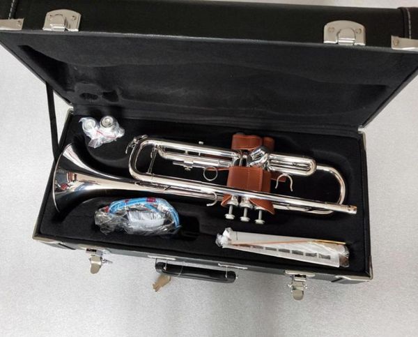 BB Trumpet YTR2335S Silver di alta qualità Silver Placted B Flat Professional Trump -Musical Strumenti Musical Struments Brass Trumpete8848225