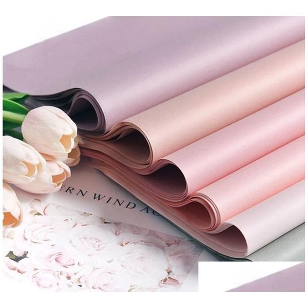 Geschenkverpackung 38 Blätter Mg Tissue Paper Rosenverpackung Material rein Farbe Blumenstrauß Vorräte 50x75 cm Drop Lieferung Hausgarten Festi Dhrroa