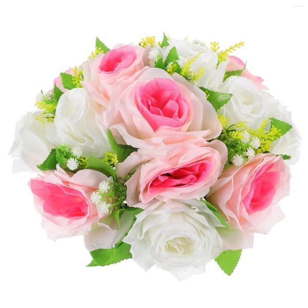 Dekorative Blumen Wohnkultur gefälschte Blume Rose künstliche Dekoration Bouquet Ästhetischer Ball Faux Plastik Hochzeit Hochzeit