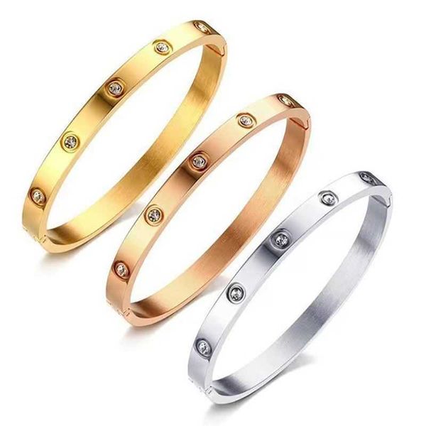 Carrelli Bracciale Minimalista Minimalista Bracciale rosa Gold Regola Red Red Ten Diamond Set con allargata