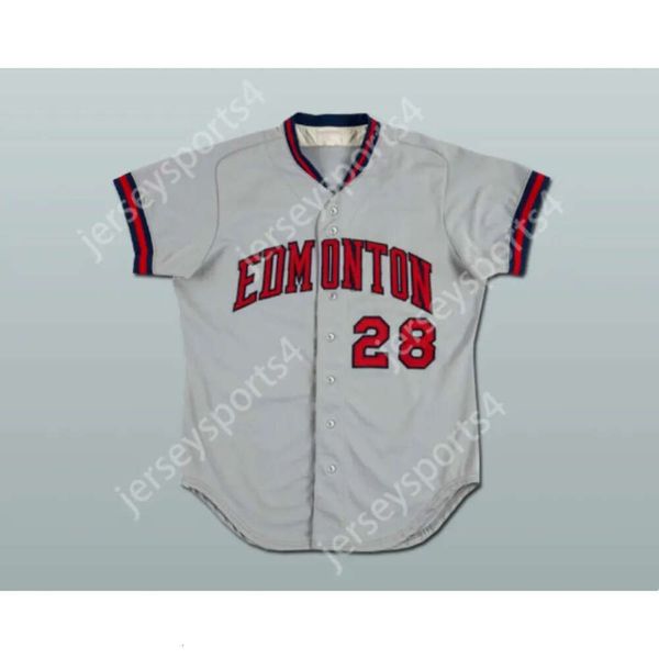 Gdsir Edmonton Trapper 28 Baseball -Trikot für jeden Spieler oder eine Nummer neu Ed